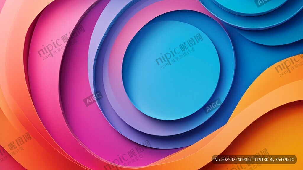 简洁大气拼色曲线纹理