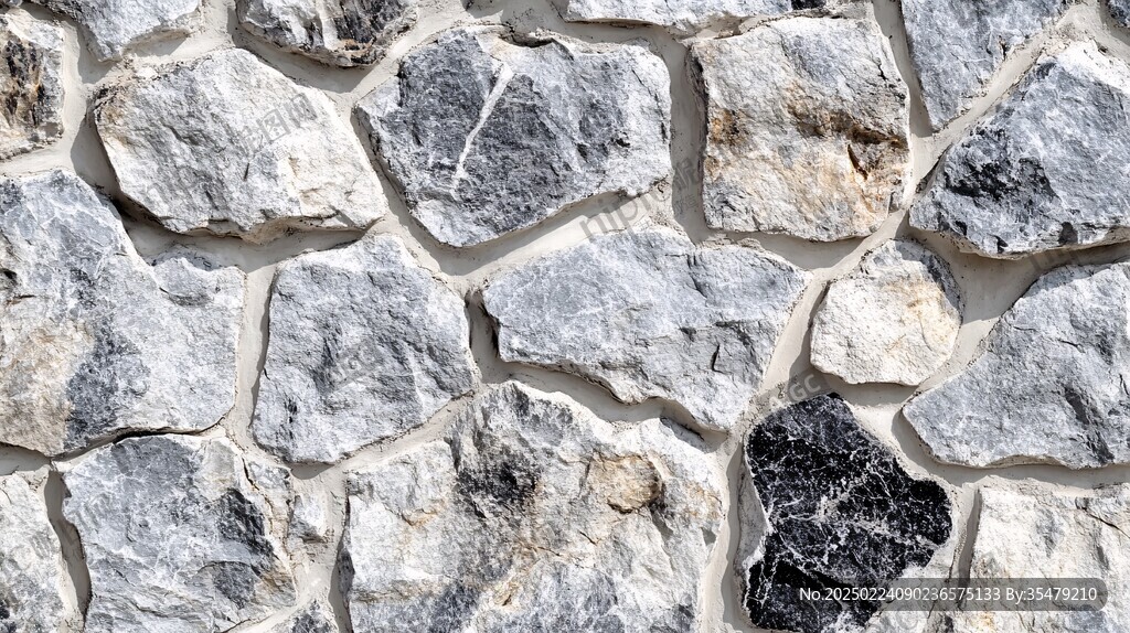 蓝色石头装饰墙