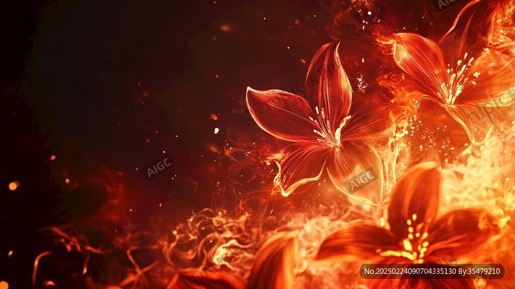 梦幻唯美橙色蝴蝶