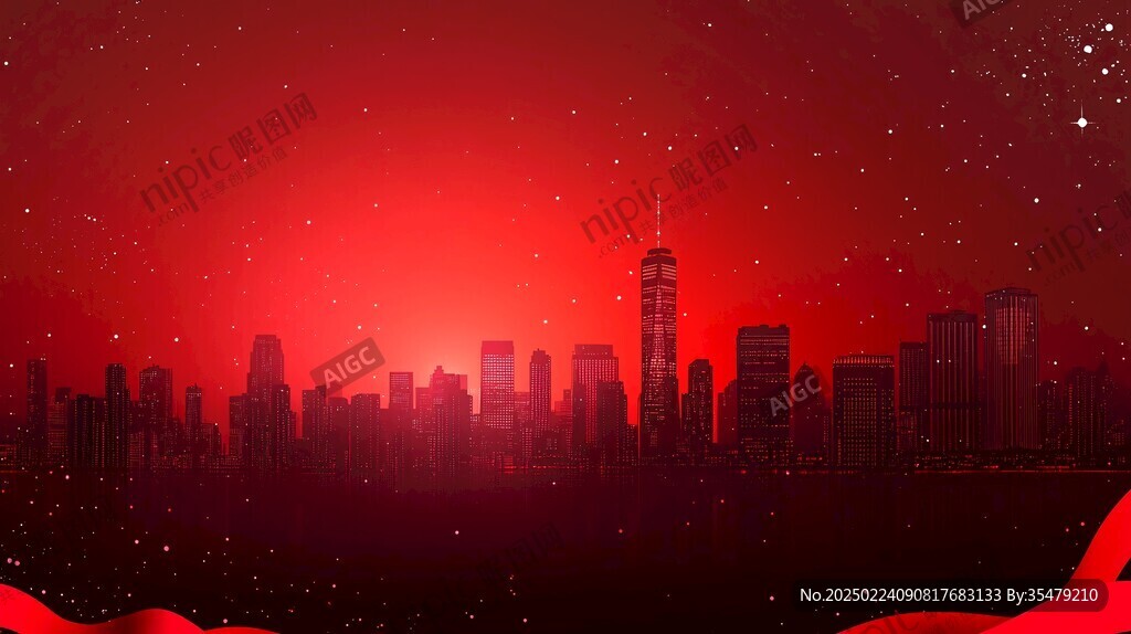 地产年会红色背景