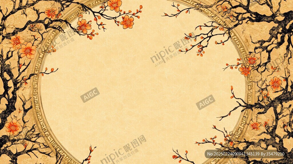 古风古典复古梅花背景