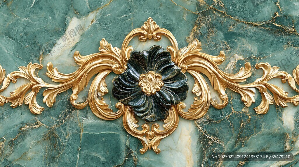 金色奢华浮雕装饰设计