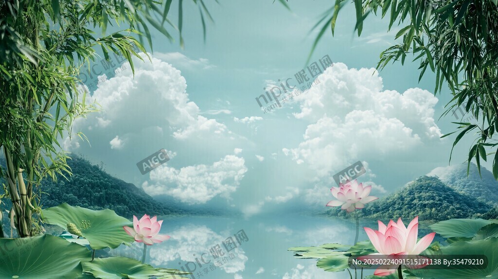 荷花节led屏背景