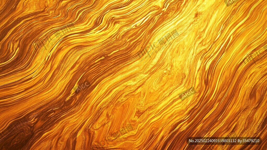 金色抽象流体纹理背景