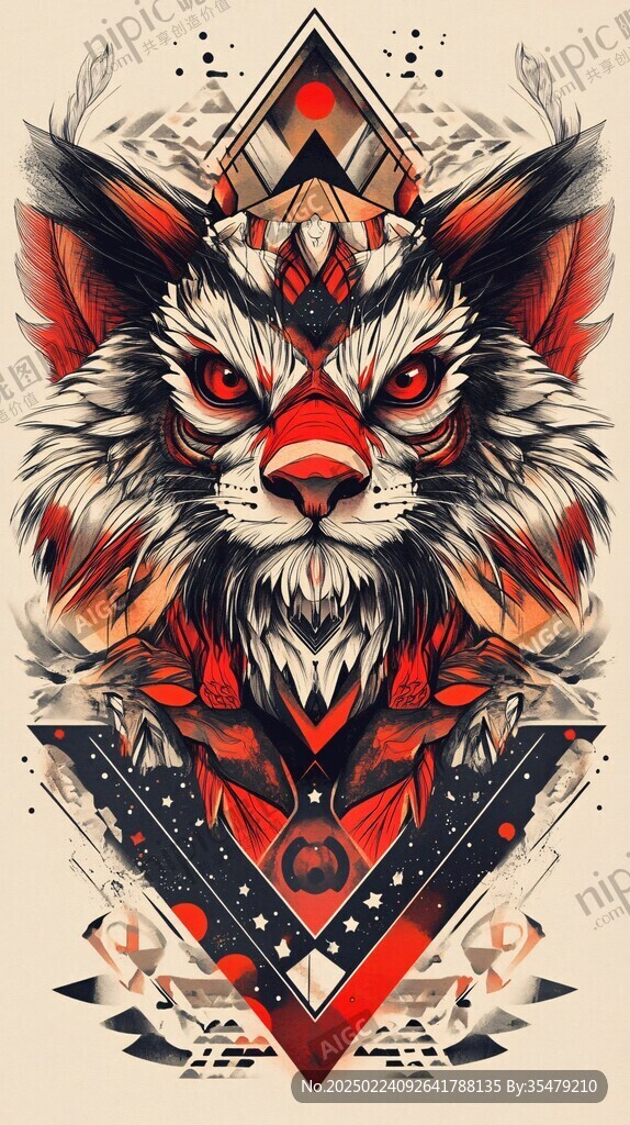 醒狮潮流插画