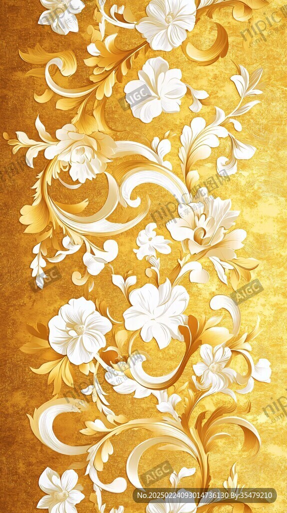 花金属底纹金色