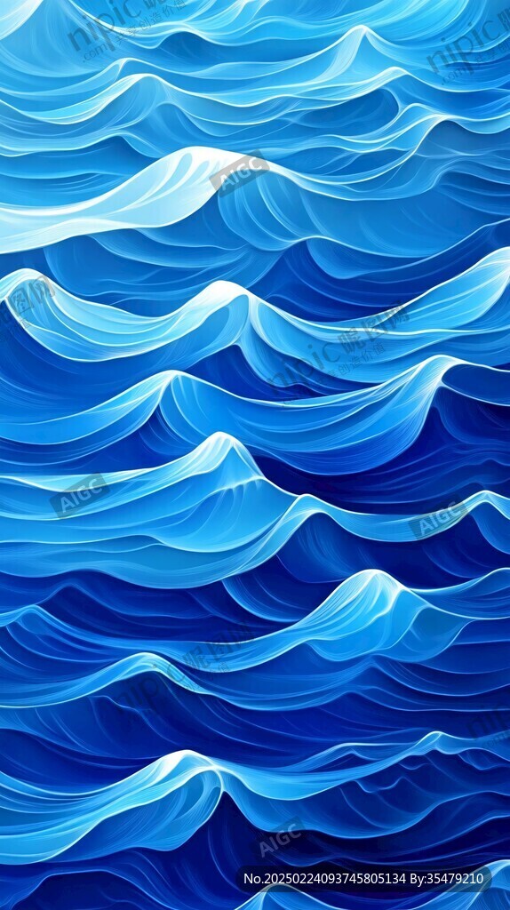 海洋波浪的抽象艺术