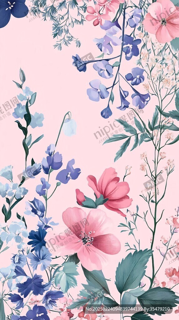 满版鲜花背景