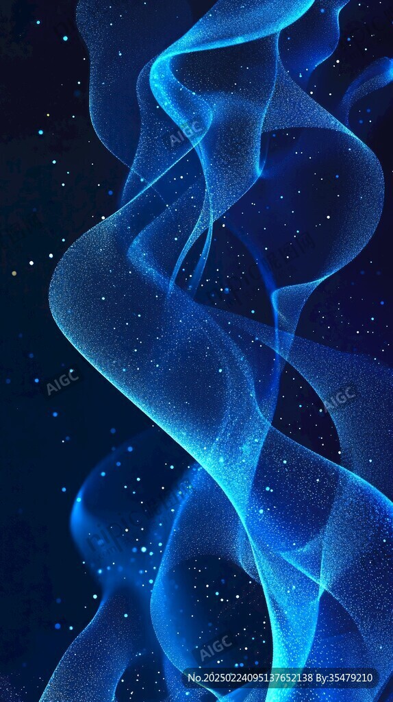 蓝色弯曲唯美科技