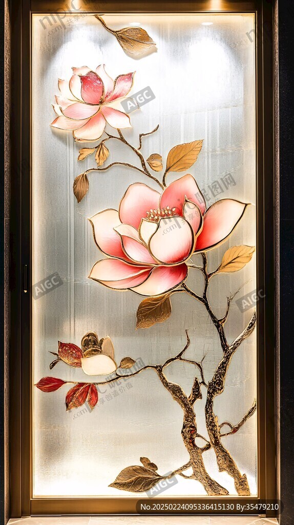 牡丹花橱窗