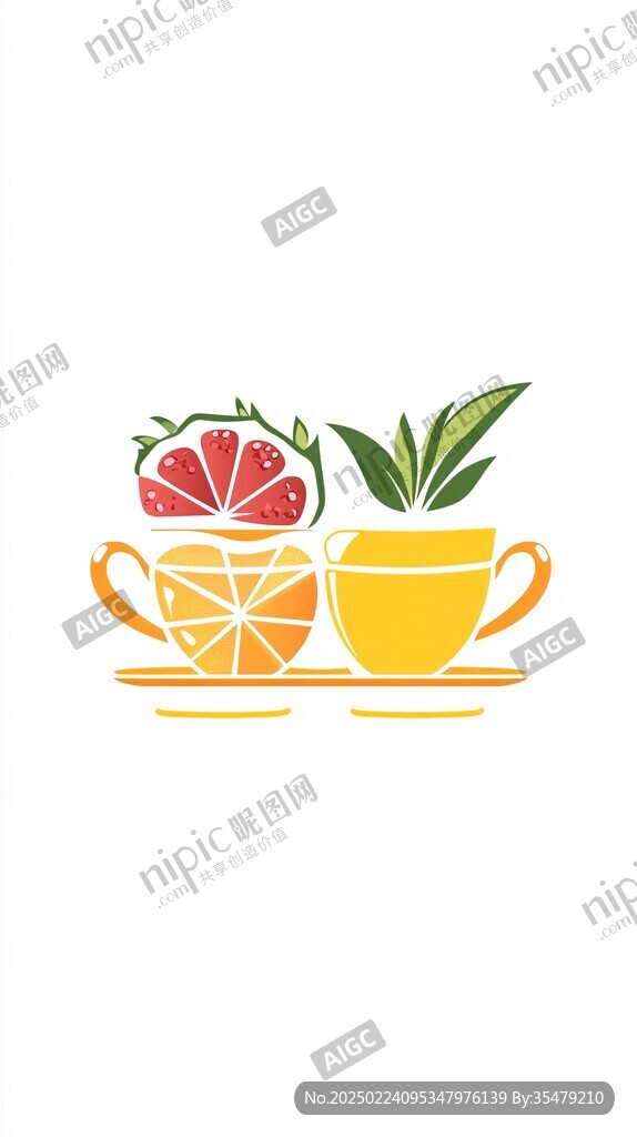 新鲜水果茶logo