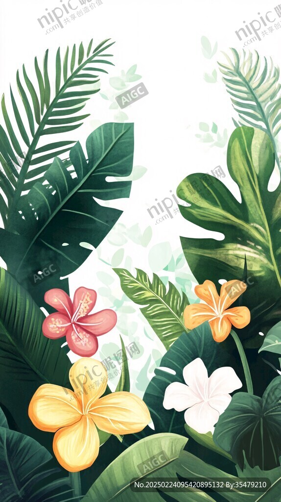 热带植物插画