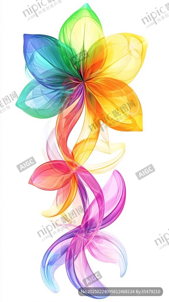 炫彩花朵花型图案