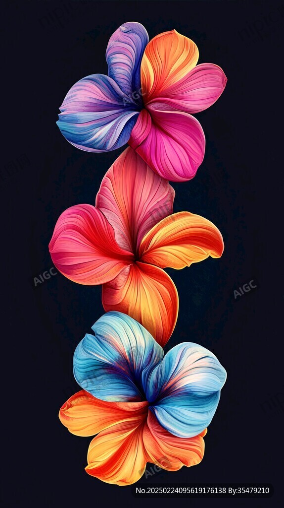 3d立体简约花