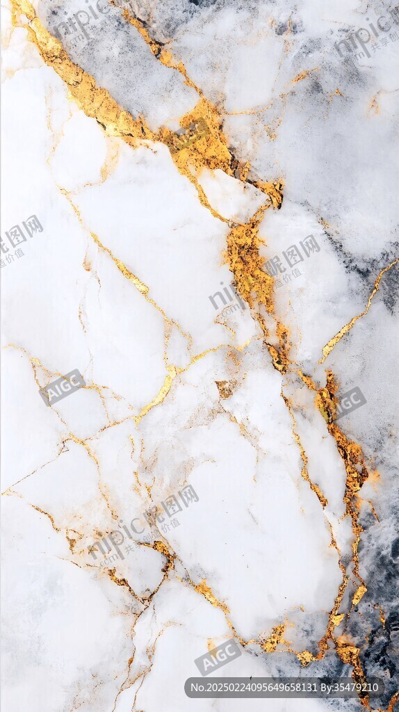 抽象金色线条大理石纹