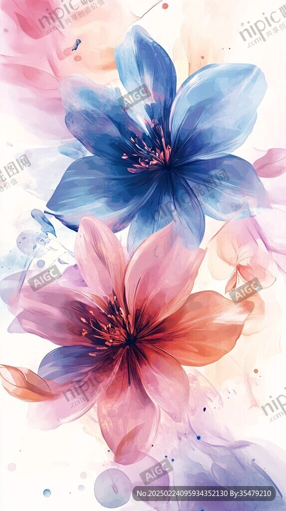 彩色绚丽梦幻唯美花朵