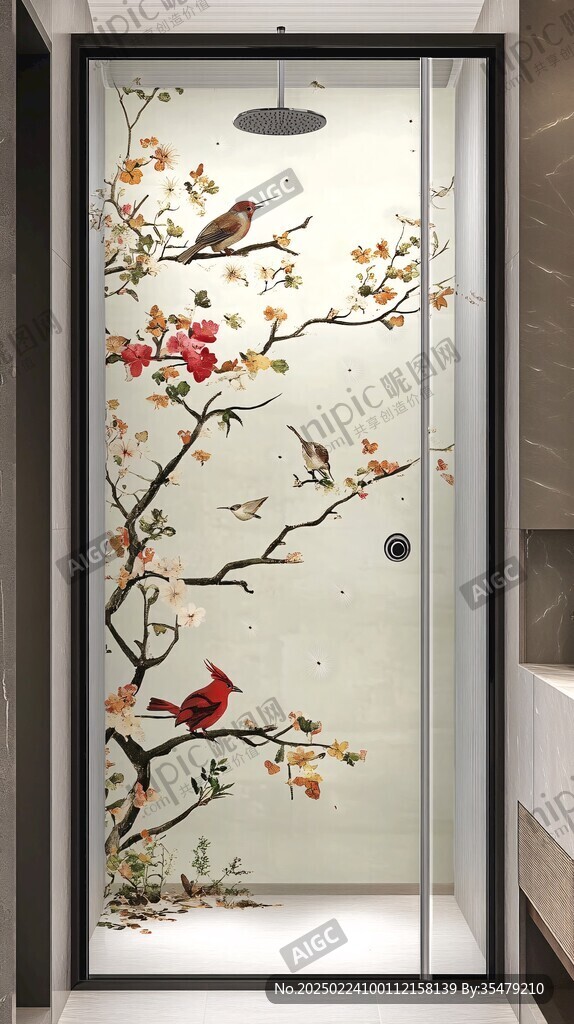 花鸟移门
