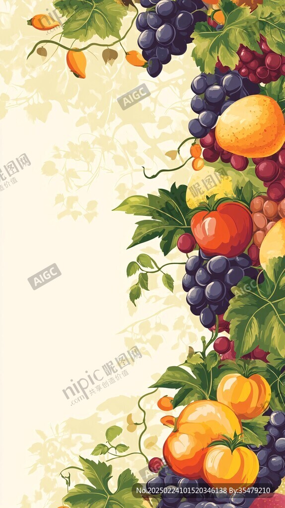 水果插画背景