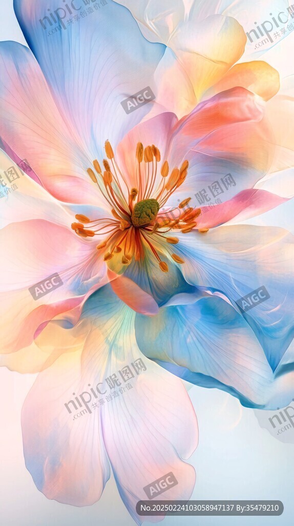渐变风花朵