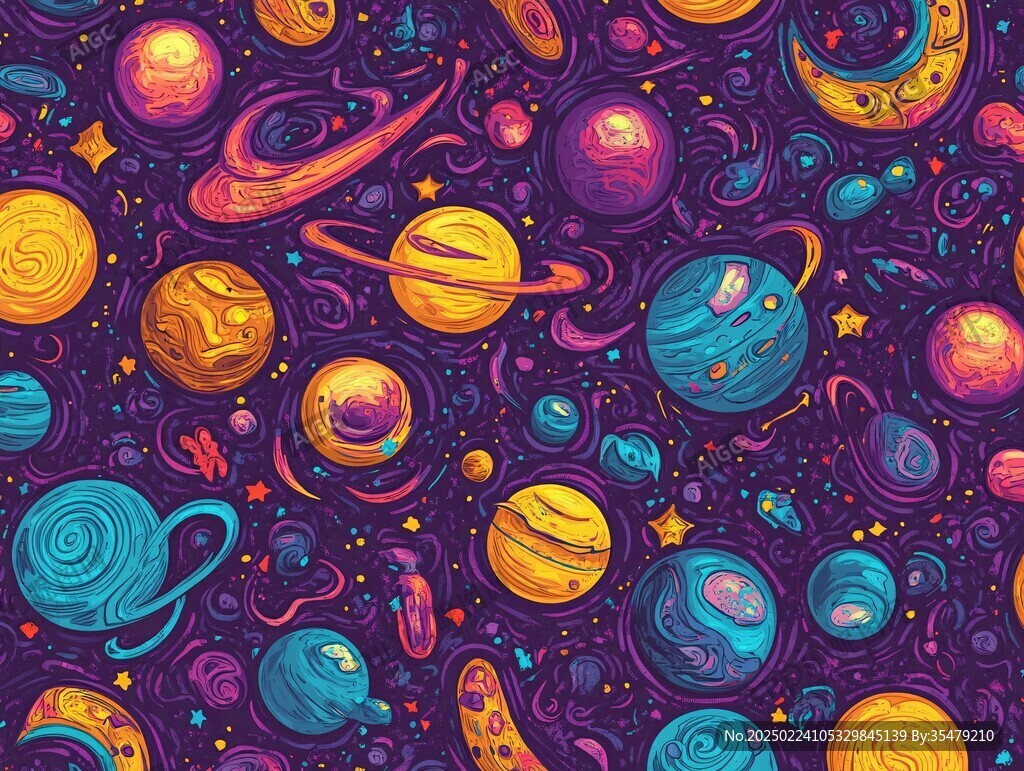 卡通星系图案
