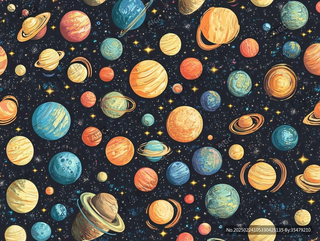卡通星系图案