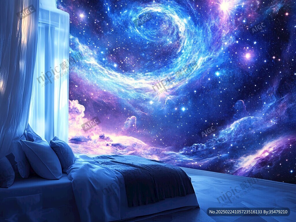 3d宇宙壁画