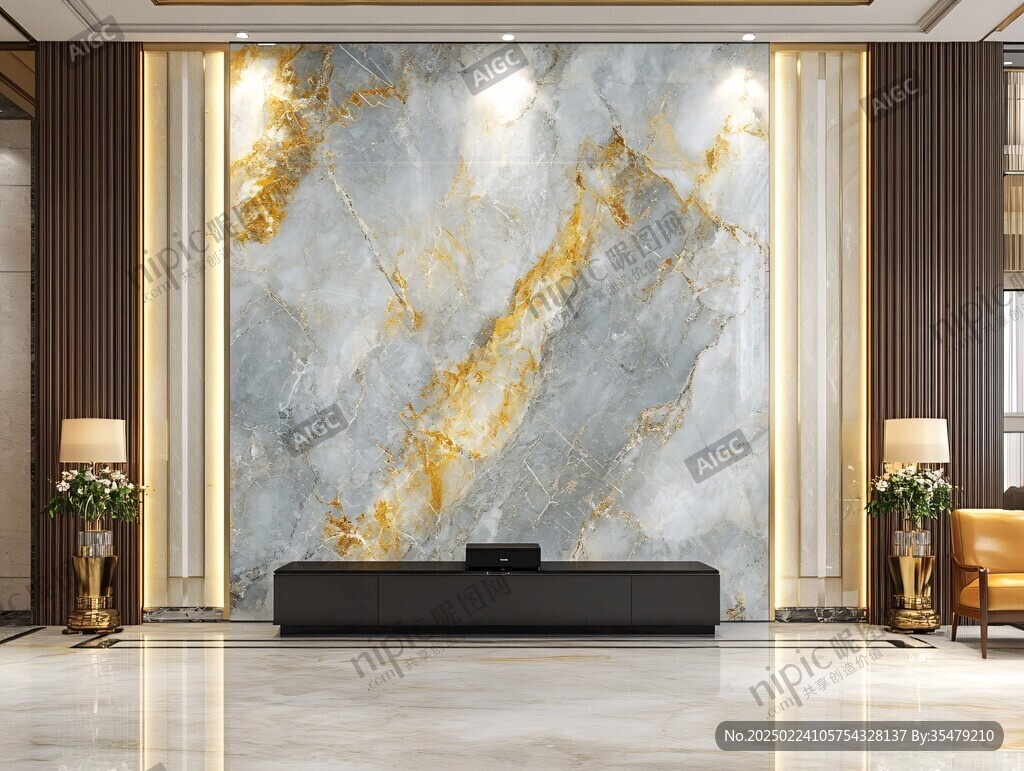 轻奢大理石背景墙