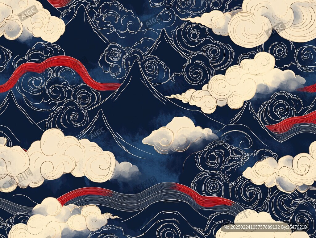 宋代云图高端云纹装饰