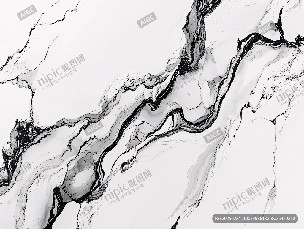 水墨背景黑白大理石