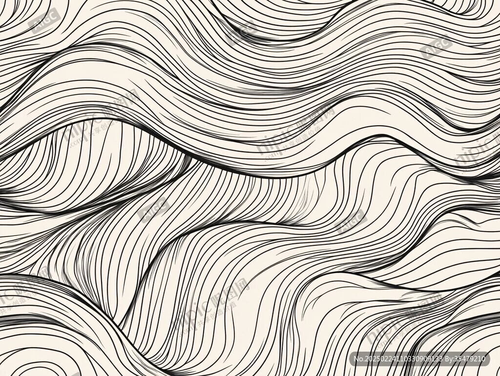 高级灰线条波浪纹理