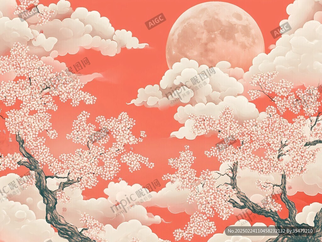 月映梅纹