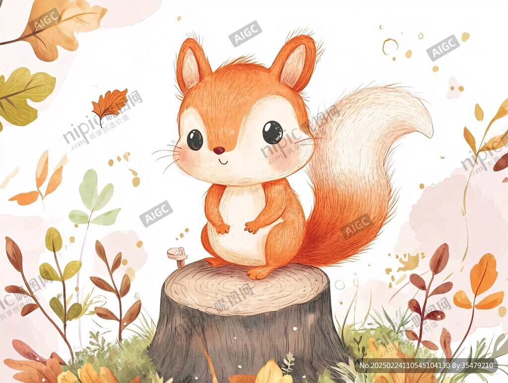 小松鼠插画