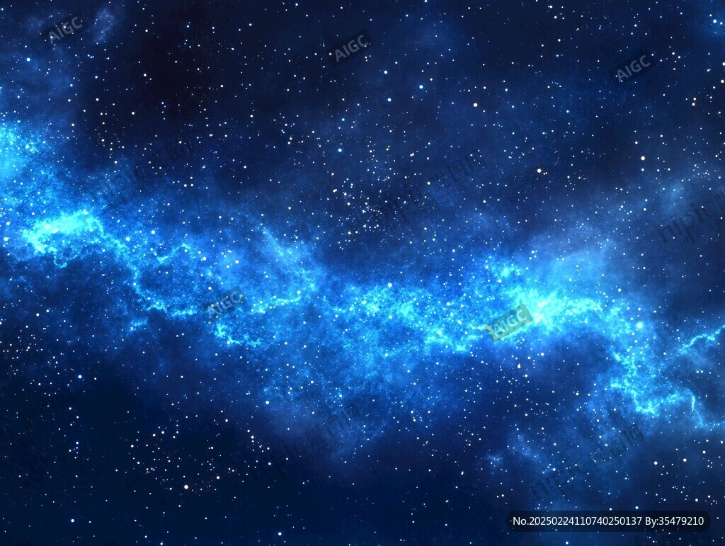 繁星点点蓝色动态宇宙