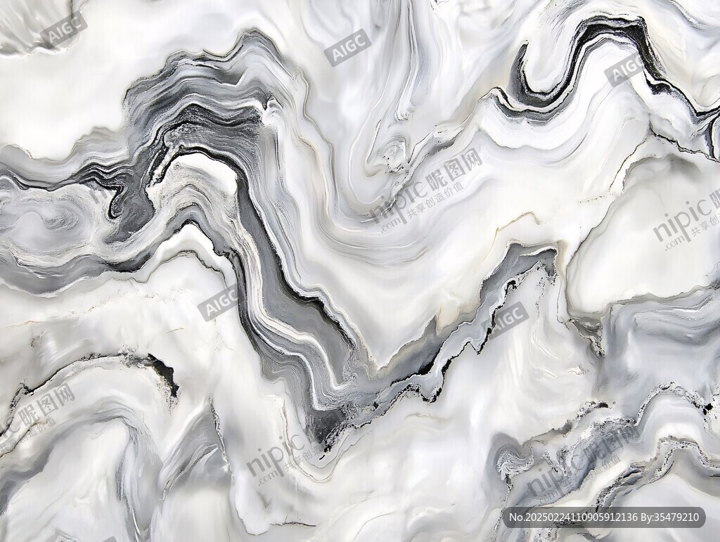 渐变抽象流体装饰画