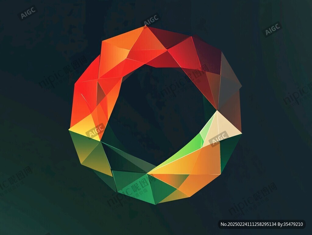 低多边形风格logo