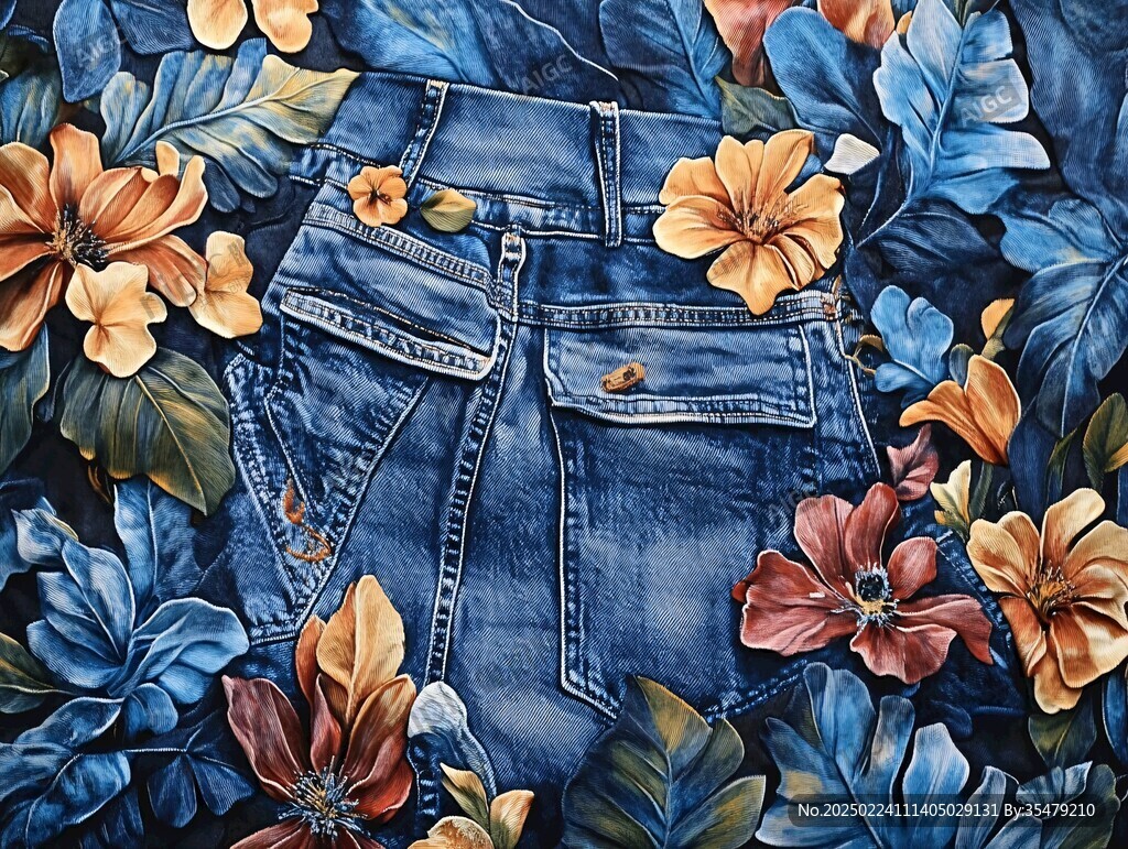 服装水彩花卉