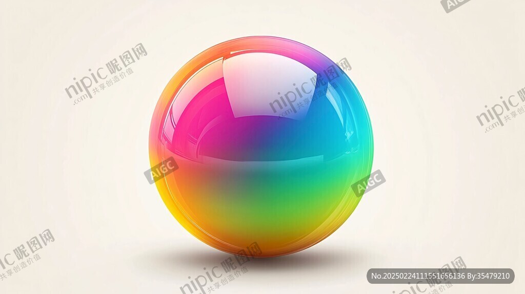 3d质感彩色球