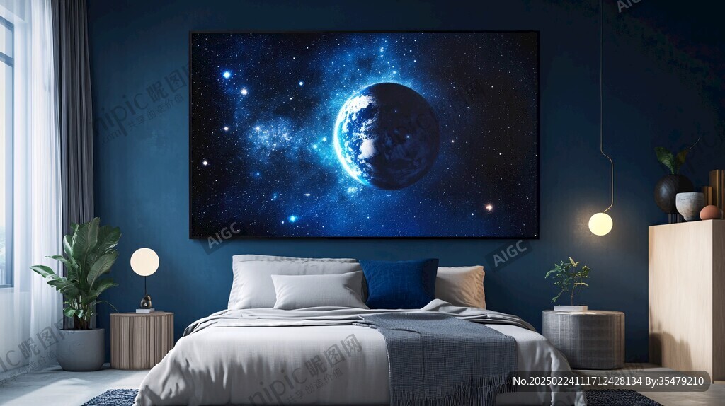 3d宇宙壁画