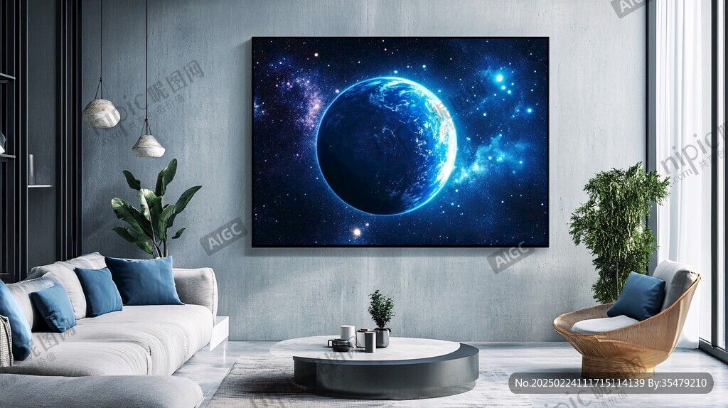 3d宇宙壁画