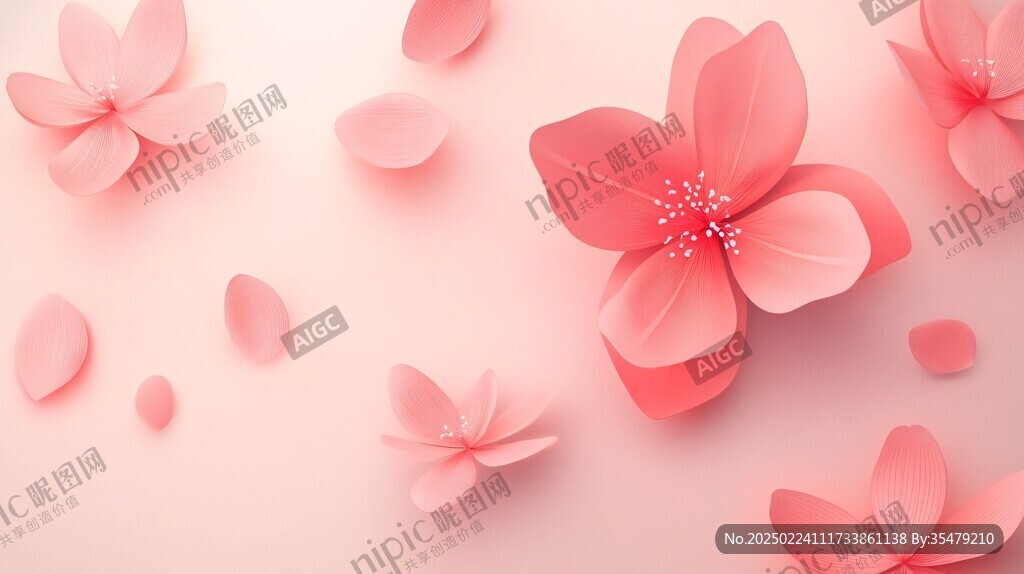 3d立体简约花