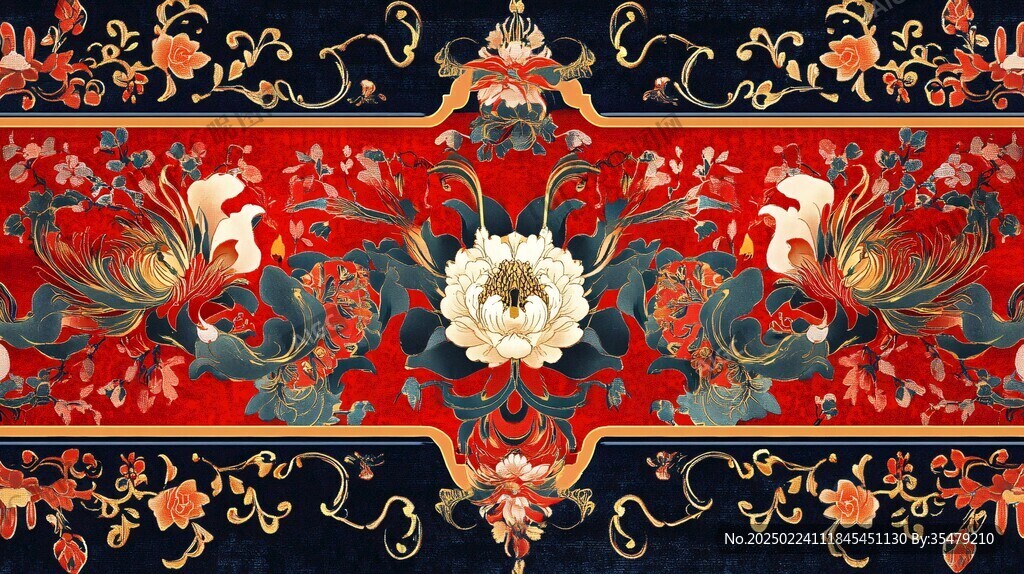 龙陛花卉拼花