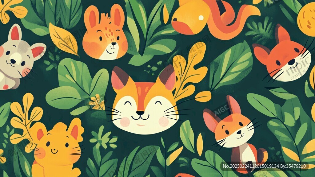 卡通猫咪背景