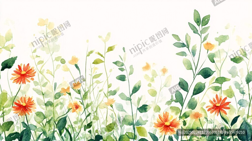 植物背景插画