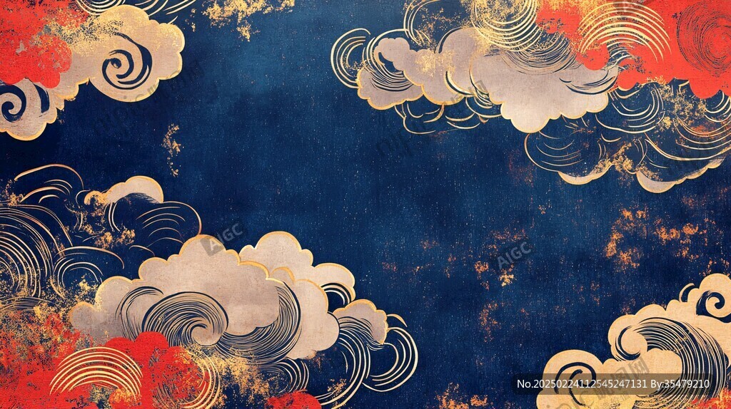 彩云海水纹