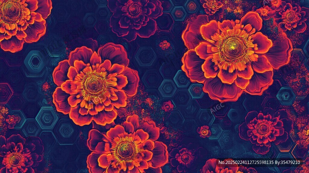 花朵抽象创意设计背景
