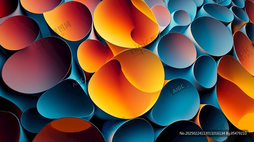 3d立体圈圈背景