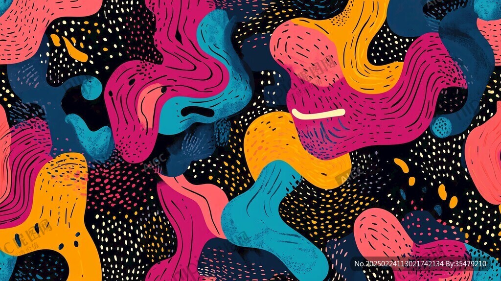流体元素插画