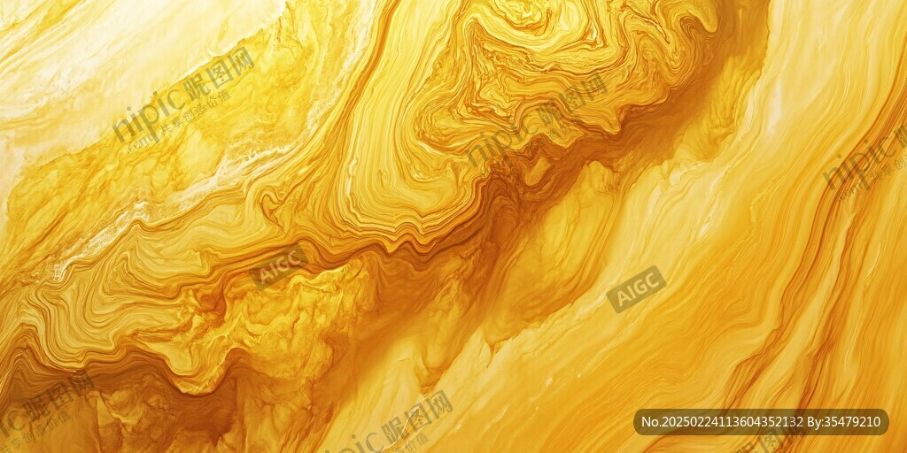 金色抽象流体纹理背景