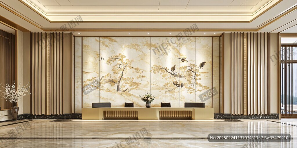 酒店大厅背景墙