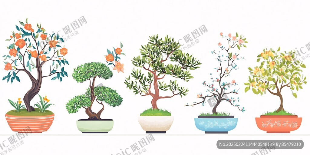 盆栽插画